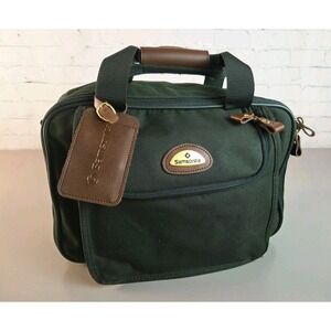 Samsonite Vintage Travel Bag 15x9x7 Dark Green No Shoulder Strap